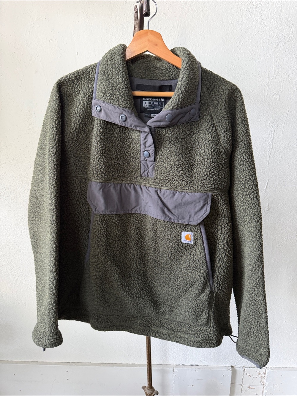 Carhartt Deep Pile Fleece Pullover Jacket Youth Large